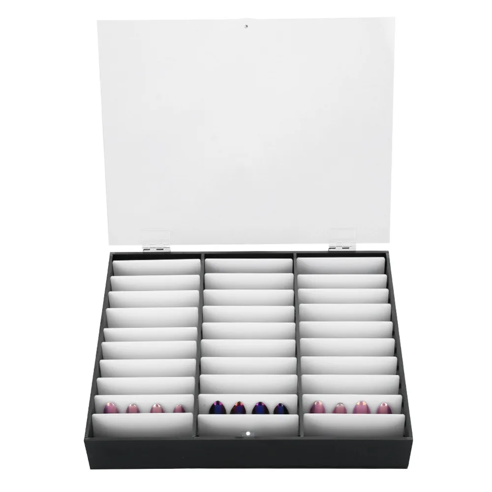 Empty Container Nail Art Storage Box Multiple Slots Decoration Container Fake Nail Display Case Nail Art Organizer Holder
