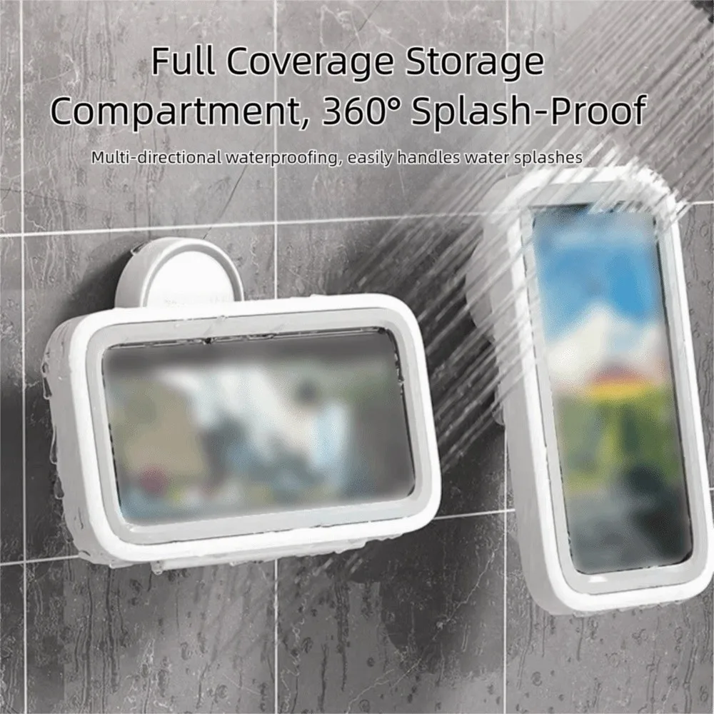 

Suction Cup Bathroom Phone Holder Adjustable Rotatable Wall Mounted Phone Case Easy Installation High Sensitivity