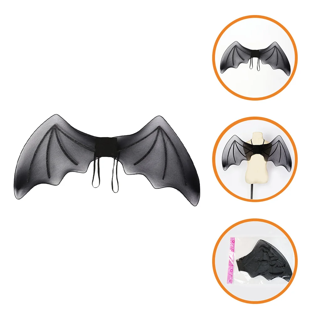 

Halloween Black Wing Cosplay Accessory Durable Material Special Look Masquerade Carnival Fancy Dress Cosplay Wing