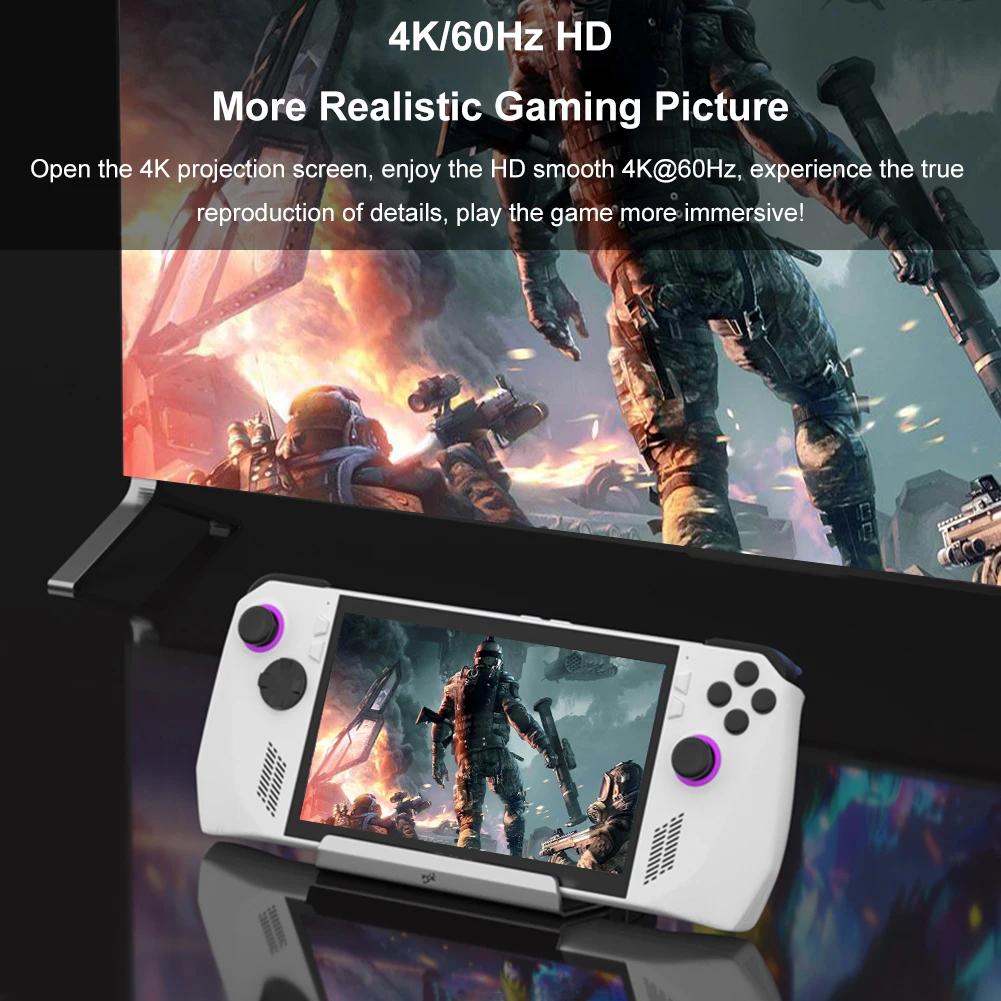 

Для ROG Ally Game Dock Console Hub 4K 60Hz USB C Док-станция Gigabit Ethernet 1000 Мбит/с Док-станция Type C USB 3.0 2.0 PD 100 Вт