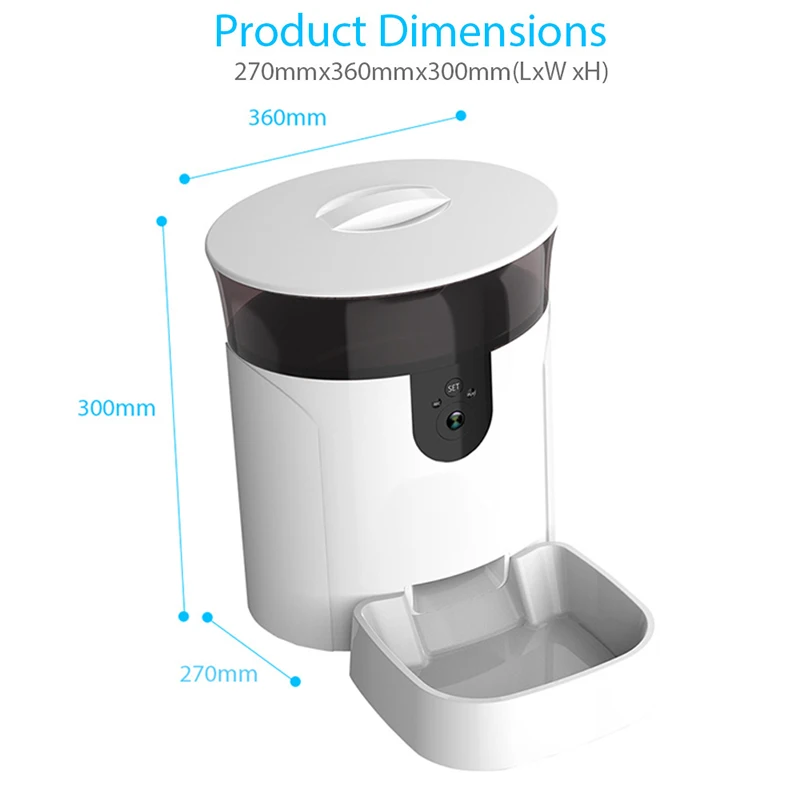 STLF 6L الذكية واي فاي السيارات القط المغذية الغذاء الرطب التلقائي تغذية الحيوانات الأليفة مع