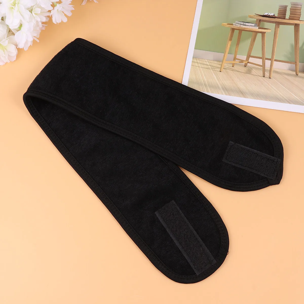 

3Pcs Adjustable Black Hair Bands Headbands for Women Girls Makeup Removal Washing Face Bath Sports Hair Fixator Daily Wear