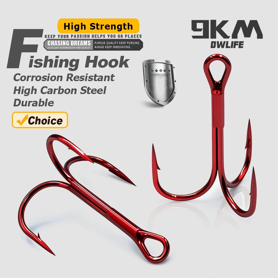 100 pcs fishing treble hook - Barbed Hook Brass Replacement #12-#4 tinned finish. Treble Fishing Hooks: Titanium-Coated High-Carbon