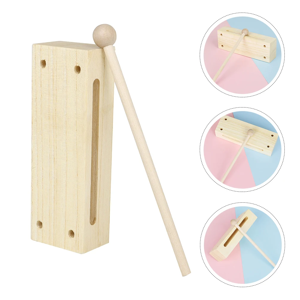 

Toddler Double Tone Bangzi Baby Block Percussion Wooden Kid Musical Instruments