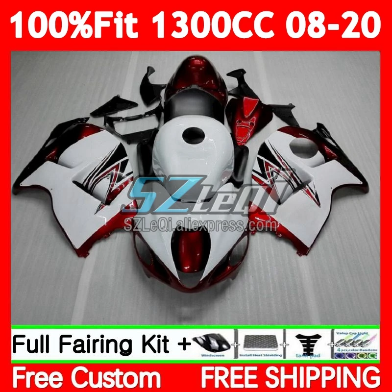 Hayabusa For SUZUKI GSXR 1300 CC 89No.214 GSXR1300 Dark red 2008 2009 2010 2011 2012 2013 14 2015 2016 2017 2018 2019 Fairing