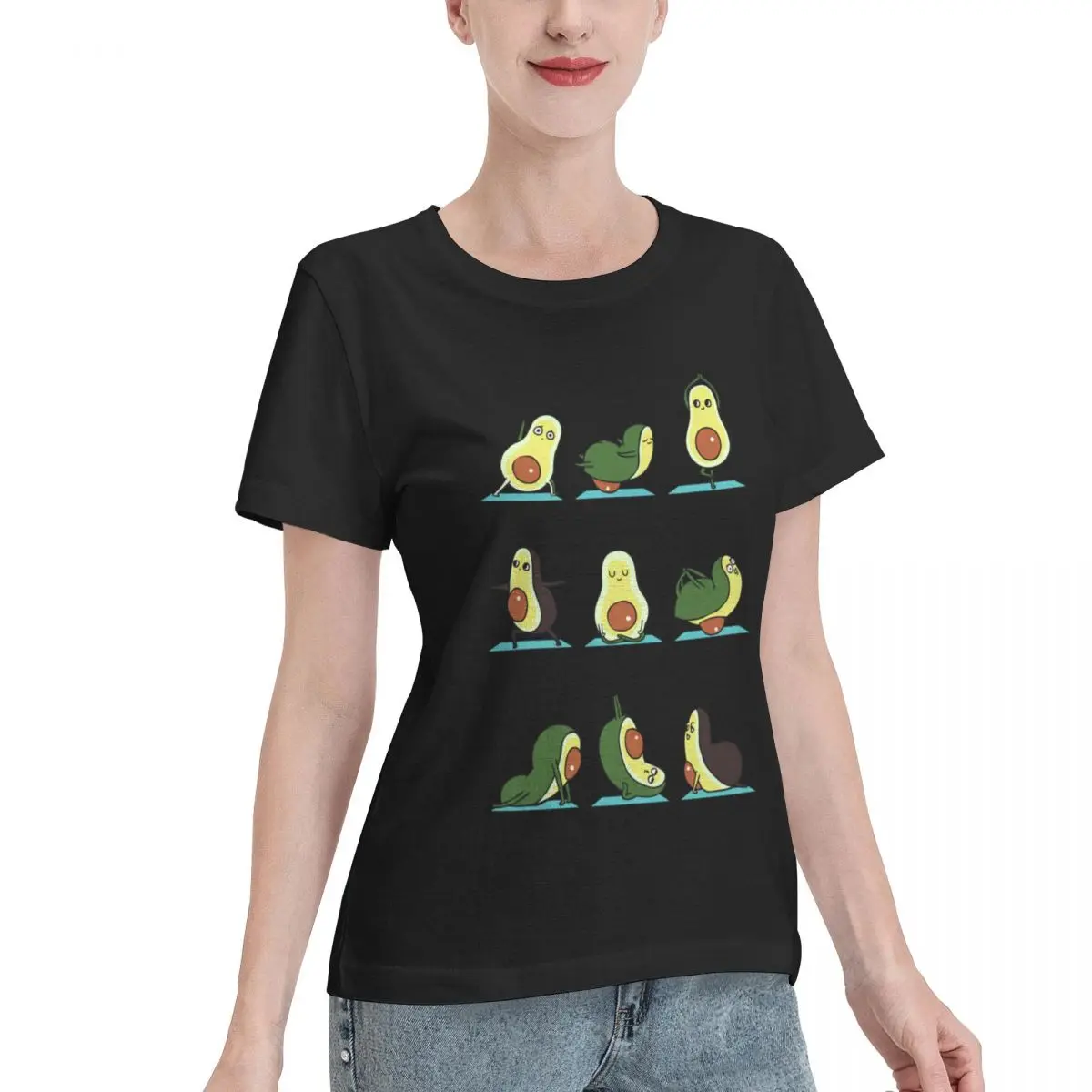 Limited Offer Avocado Yoga Women's T-shirt Harajuku Sport Casual Top
