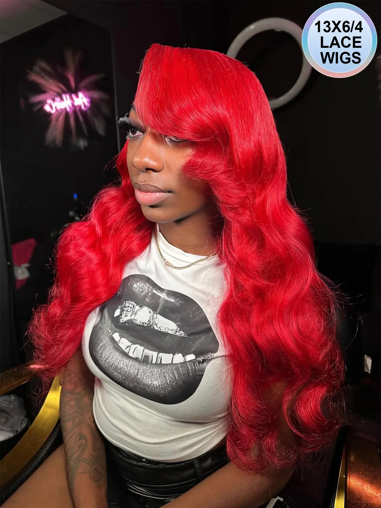 

Strawberry Red 13X6 Curly Lace Front Wig Human Hair Wigs Body Wave 13X4 Bright Red Burgundy Colored Lace Frontal Wig Pre Plucked