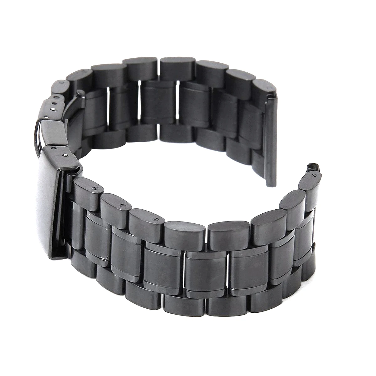 

2pcs 24mm Stainless Steel Watch Band 175mm 3 5mm Foldover Clasp Push Button Straight End Compatible 22mm 24mm Include Spring