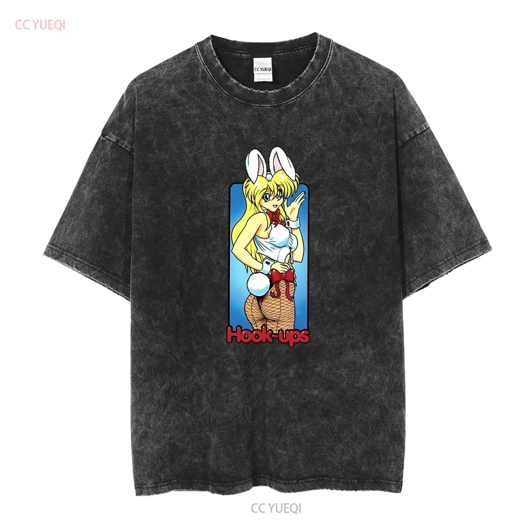 Hookups Skateboard Sexy Bunny Girl T Shirt S 4XL long or short sleeves vintage Washed Versatile fashion Slightly Casual homme