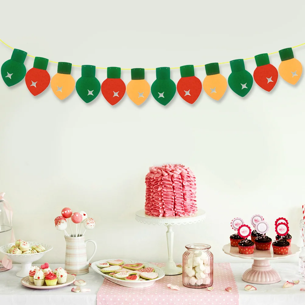 

Christmas Light Banner Chic Hanging Decoration Party Wall Window Christmas Party Supplies Outdoor Indoor Decor