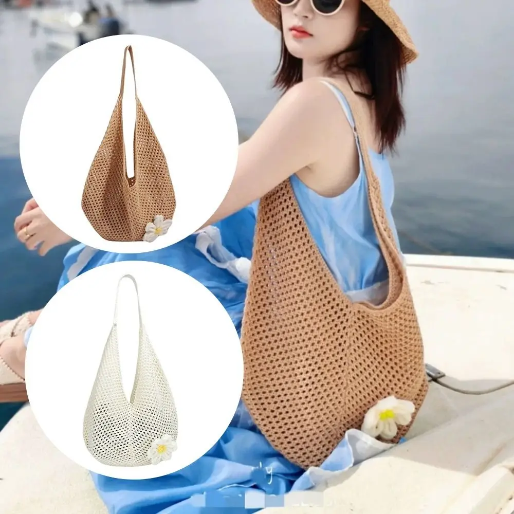 

Bohemian Style Straw Wicker Woven Bags Large Capacity Fashion Hollow Out Tote Bag Summer Beach Bag Ladies Women Girls Gift