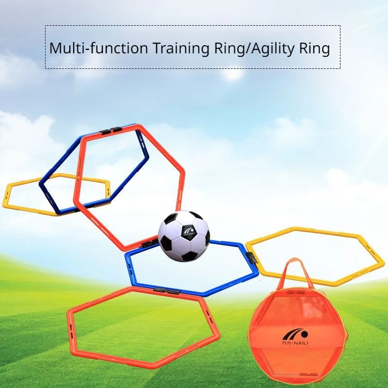 

6PC Hex Agility Rings Fitness Football Footwork Ladder Agility Practice Physical Training Ladder Speed Soccer Training Equipment