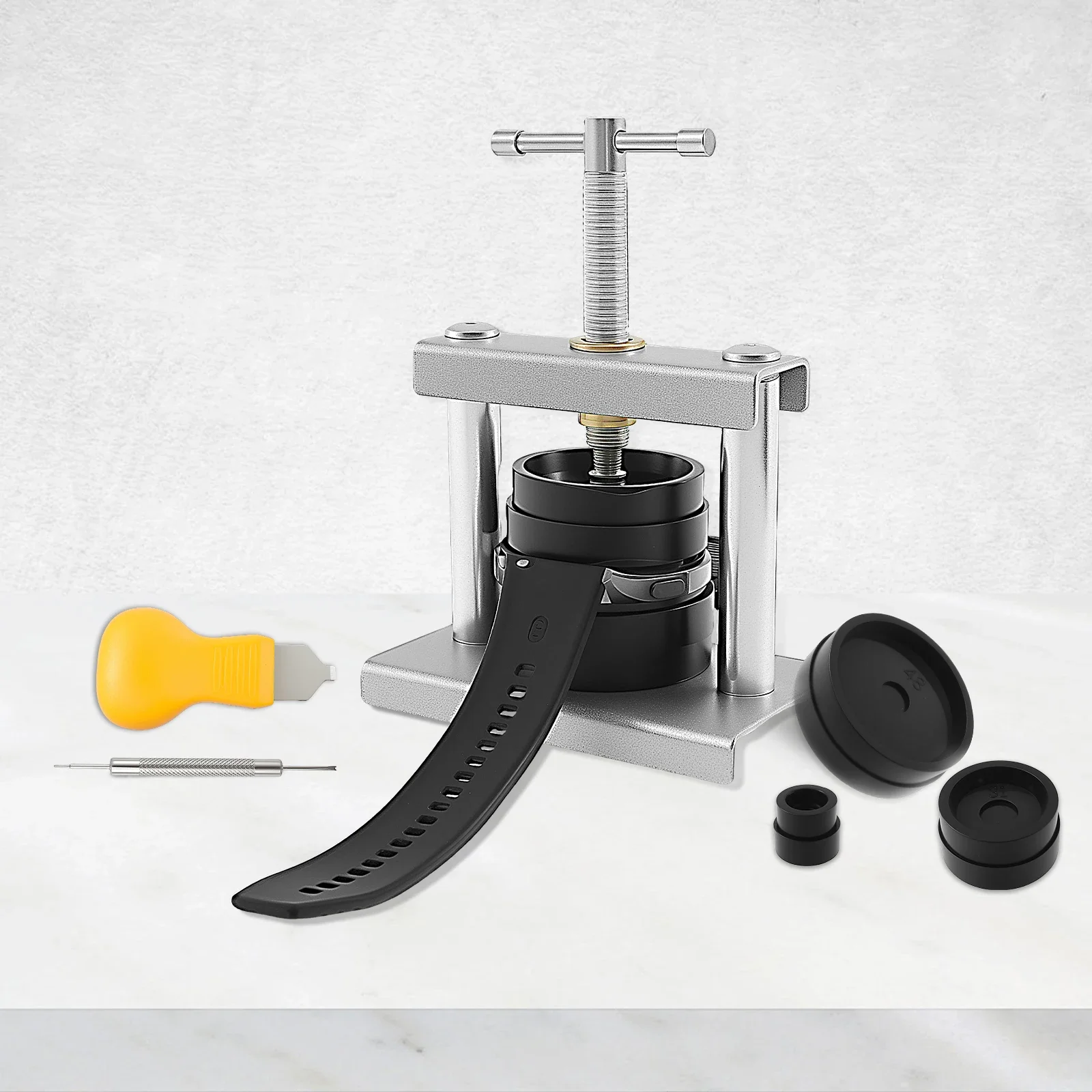 

Watch Back Case Press Tool Watch Repair Kit with 12 Molds Professional Watch Back Press Repair Kits for Quartz Mechanical Dial