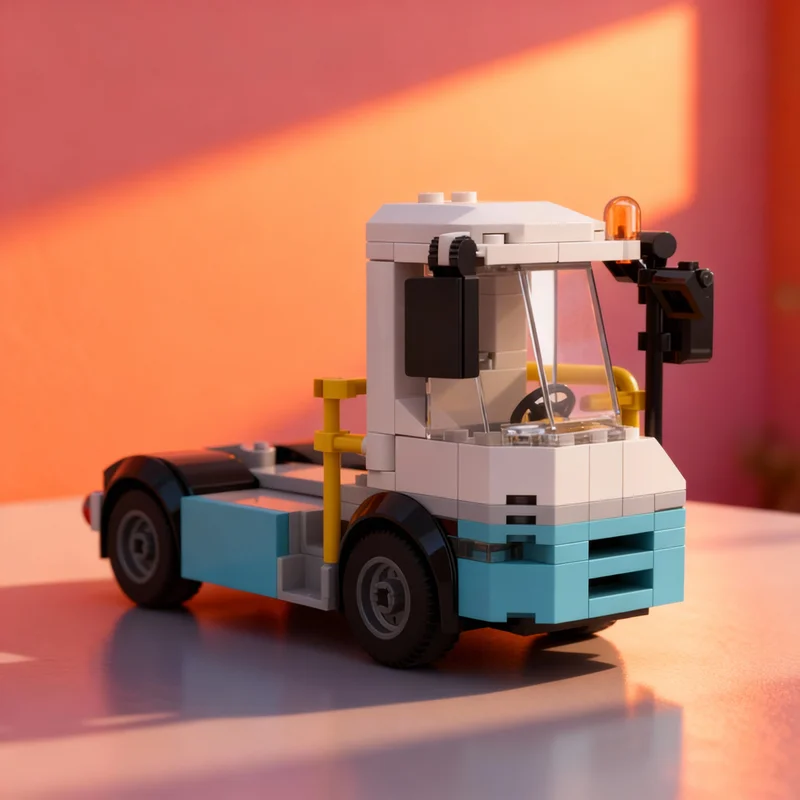 

Набор строительных блоков MOC City: Электрический тягач-тягач для грузовых перевозок, 153 детали. Архитектурная модель, развивающая игрушка, идеальный подарок на Рождество.