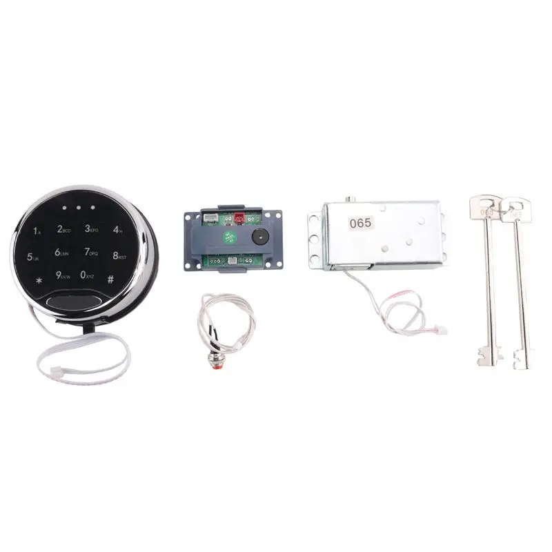 B27B Safe Lock Replacement Electronic Safe Lock Kit Touch Pad/Keypad With Solenoid Lock 2 Override Keys