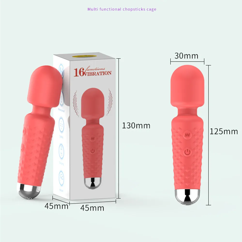 16ความเร็วเซ็กซี่ G-Spot กระตุ้นซิลิโคนหญิงผู้ใหญ่เซ็กซ์ทอย Vibrating Massage Stick Vibrating AV Stick 18 + sex Shop