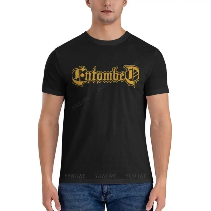 Men T-shirt Entombed Band For Fans Active T-Shirt summer top man clothes Cotton t shirts man