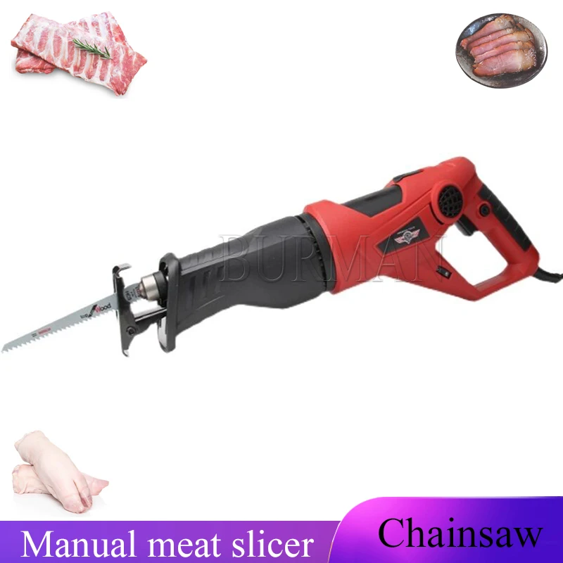 

Cutting Tool Ribs Frozen Meat Cutting Machine 220V Electric Bone Sawing Machine Chain Saw Household Small Hand Held Bone Cutter