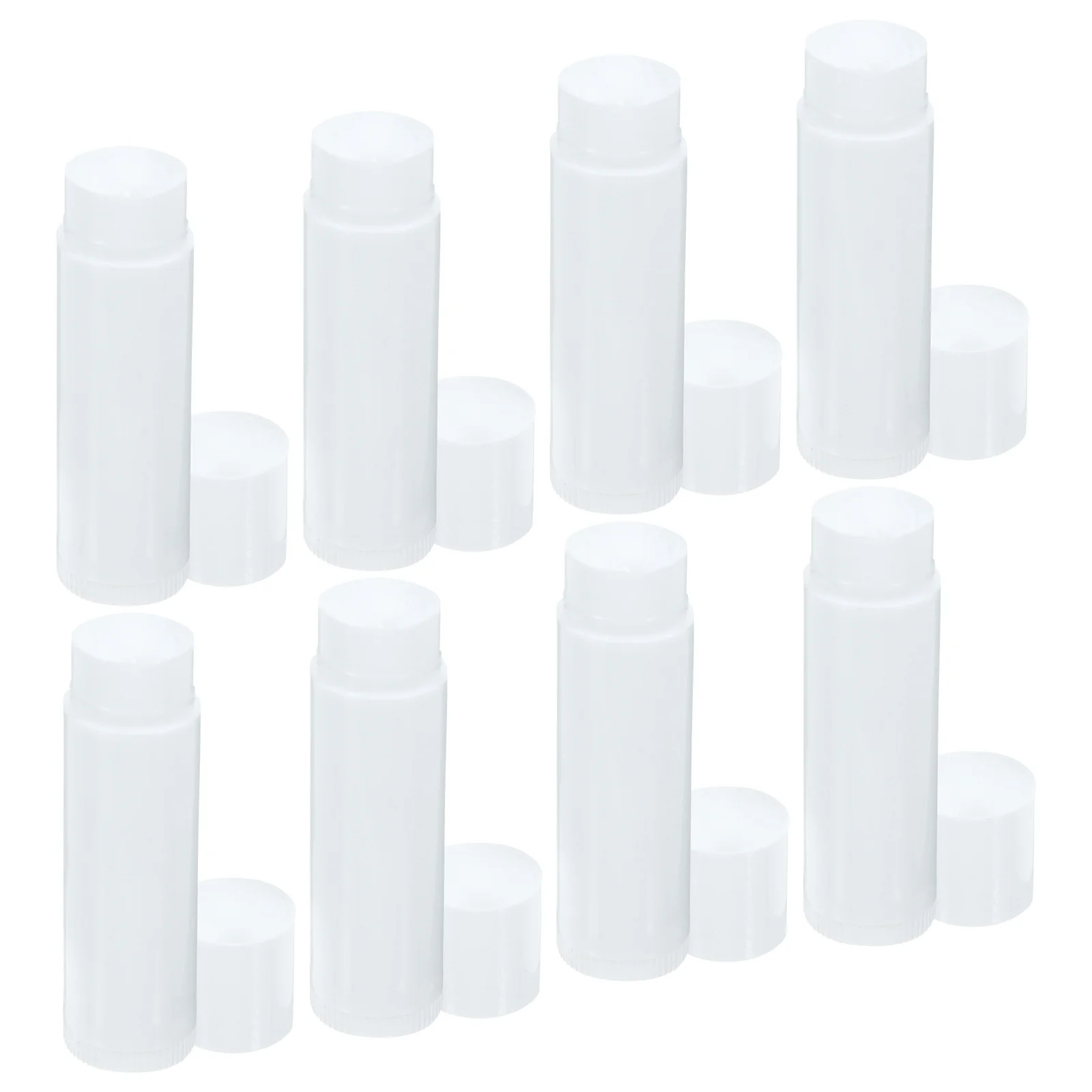 50 Uds. Contenedores vacíos de bálsamo labial, tubos de polipropileno Natural con tapas, tamaño 4G para brillo de labios o dispensador de cera casero