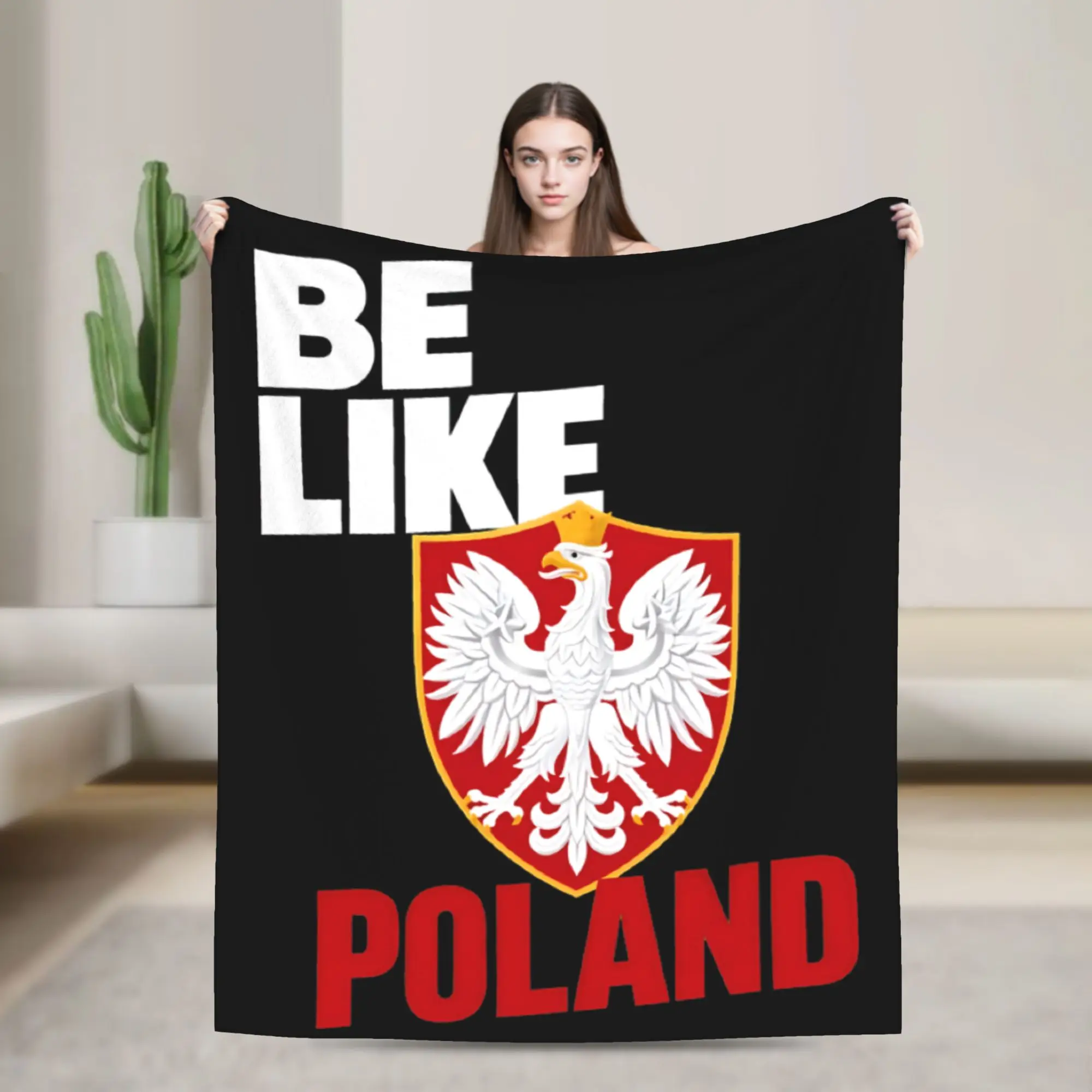 Be Like Poland Fleece Throw Blankets Polish Blanket for Bed Outdoor Super Soft Plush Thin Quilt,