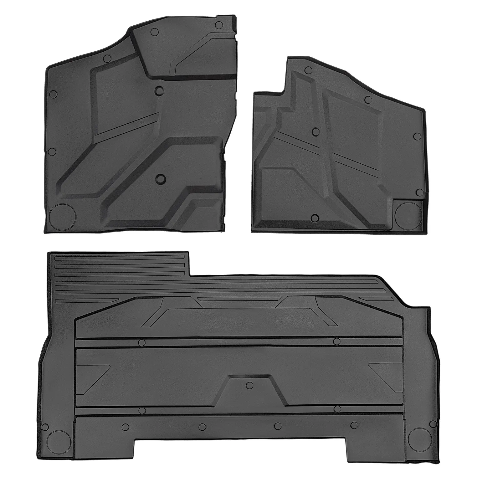 

KEMIMOTO UTV 2PCS 3PCS Front Rear Anti-Slip Footwell Mat Compatible with Polaris Xpedition XP/ADV/XP 5/ADV 5 2024+ TPE Floor Mat