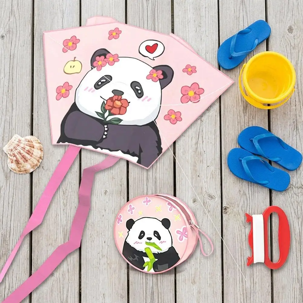 Pocket Kite Mini Cartoon Panda Rabbit Soft Parafoil Frameless Easy Fly Outdoor Sport Toy for Children Kids Spring Outing - view 5