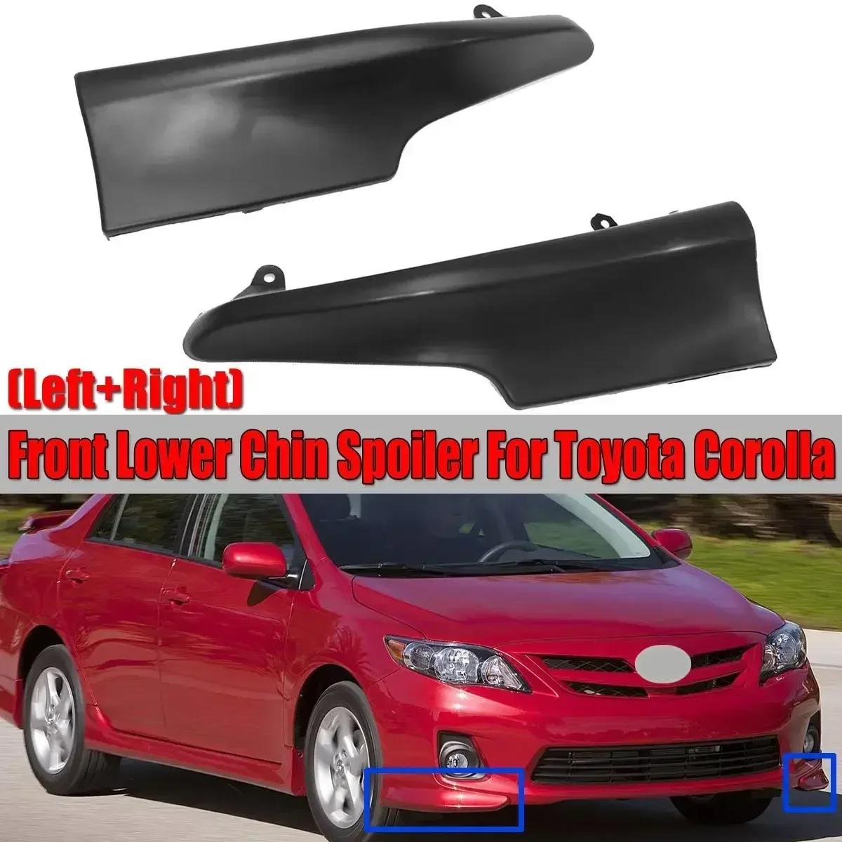 Novo par de pára-choques dianteiro do carro corolla inferior queixo spoiler lábios para toyota corolla 2011 2012 2013 s estilo pára-choques lábio difusor corpo kit