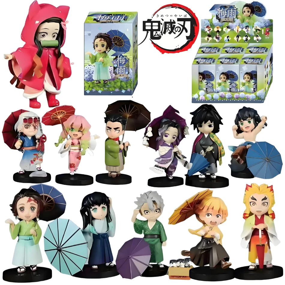 

Фигурка Танджиро Камадо и Незуко из аниме «Истребитель демонов», серия «Сливовый дождь», коллекционная статуэтка в слепой коробке, креативный персонализированный сувенир, подарок-сюрприз