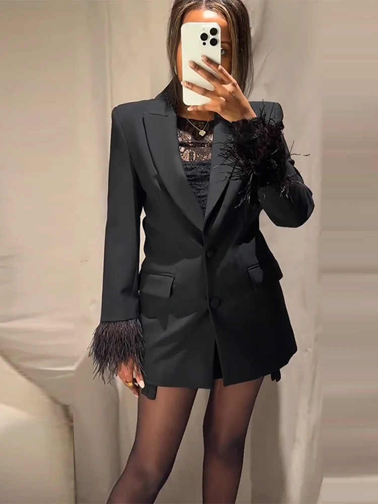 أزياء الصلبة مطوي السراويل الطويلة مجموعات للنساء كم كامل الخامس الرقبة بلوزة واحدة الصدر واسعة الساق السراويل سيدة 2 قطع مجموعات #6