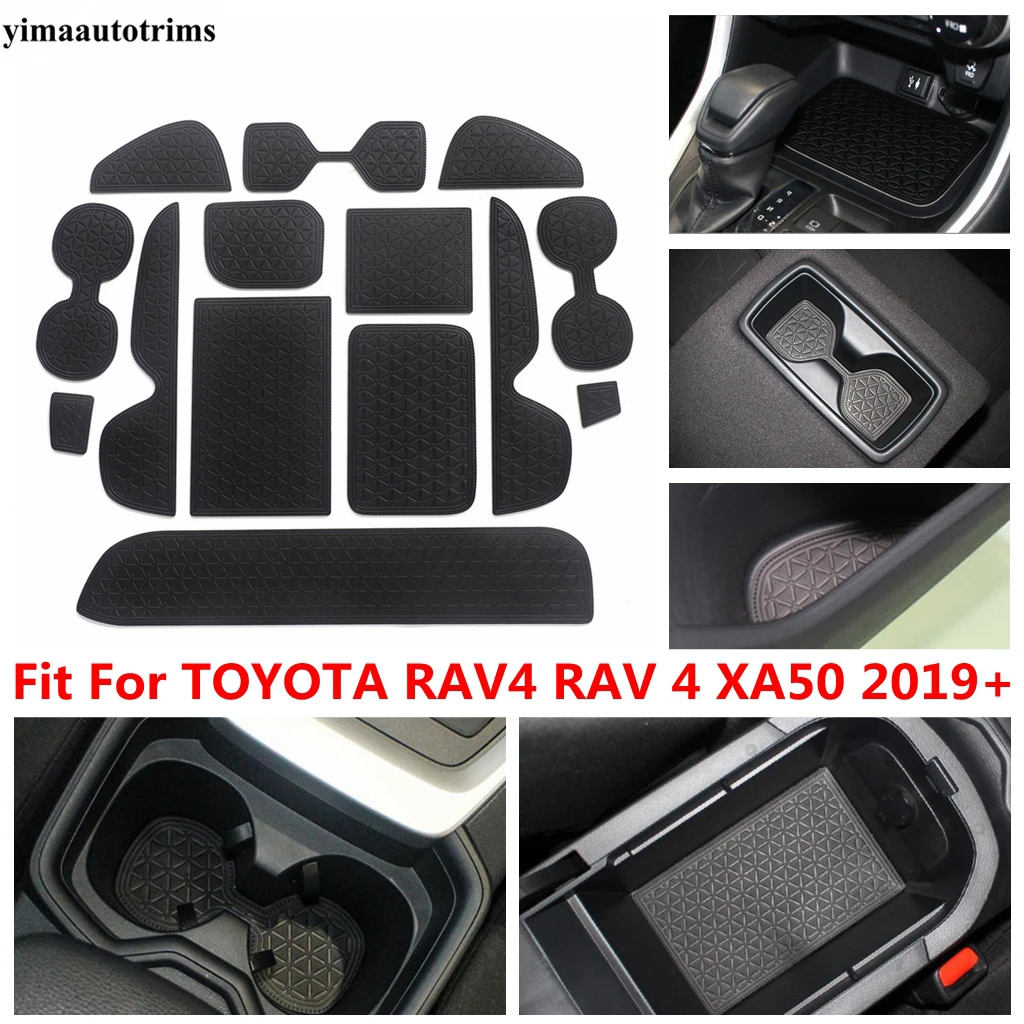 

Car Door Groove Mat Anti-Slip Gate Slot Pads PU Leather Protection Interior Accessories For TOYOTA RAV4 RAV 4 XA50 2019 - 2024