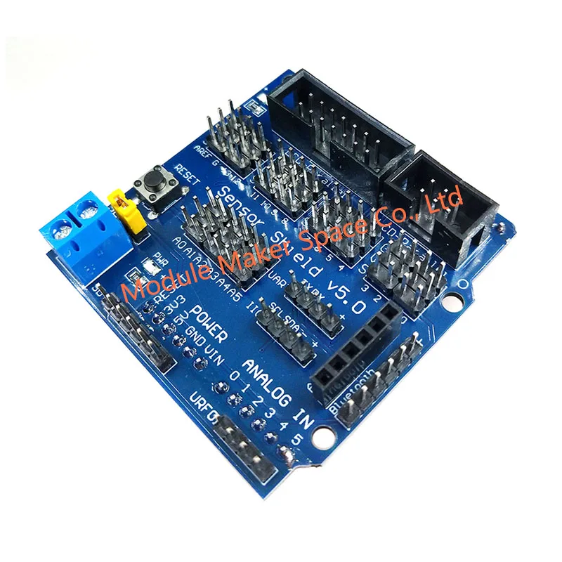 Sensor Shield V5.0 Sensor Expansion Board for UNO MEGA R3 V5 for Arduino Electronic Building Blocks of Robot Parts