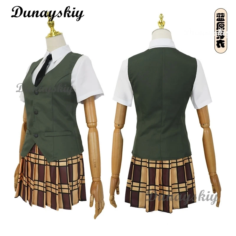 أنيمي الحمضيات أيهارا يوزو أيهارا مي تأثيري حلي شعر مستعار تأثيري JK زي مدرسي ملابس النساء الفتيات كرنفال حفلة زي