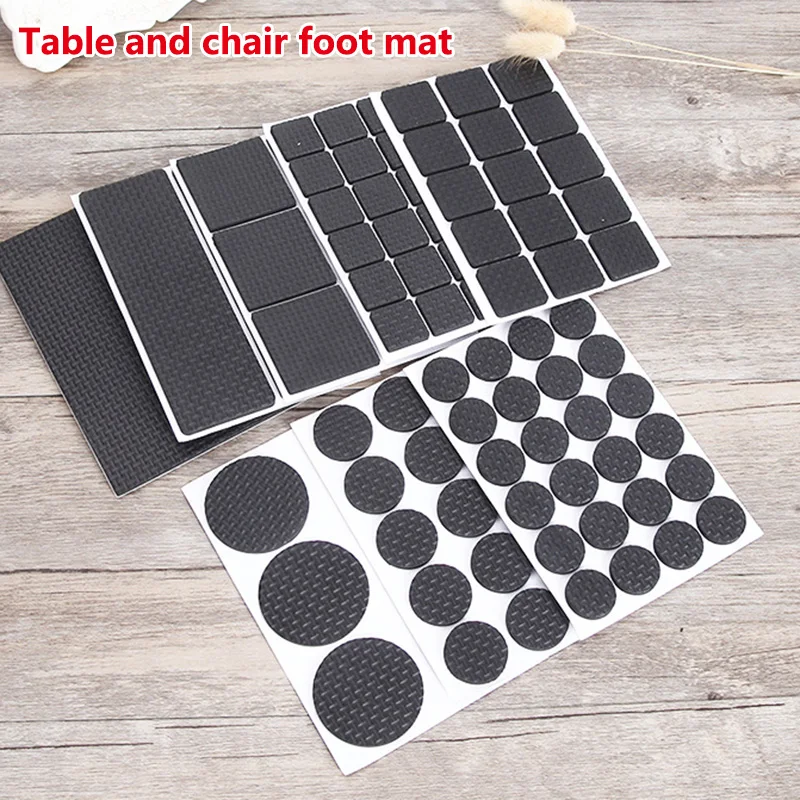 Non-slip Mute EVA Self Adhesive Furniture Table Chair Feet Pads Round Square Sofa Chair Leg Sticky Pad Floor Protectors Mat