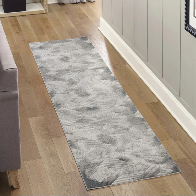 

Geometrix GC_DIM1012 Gray 2 ft. 7 in. x 9 ft. 10 in. Area Rug