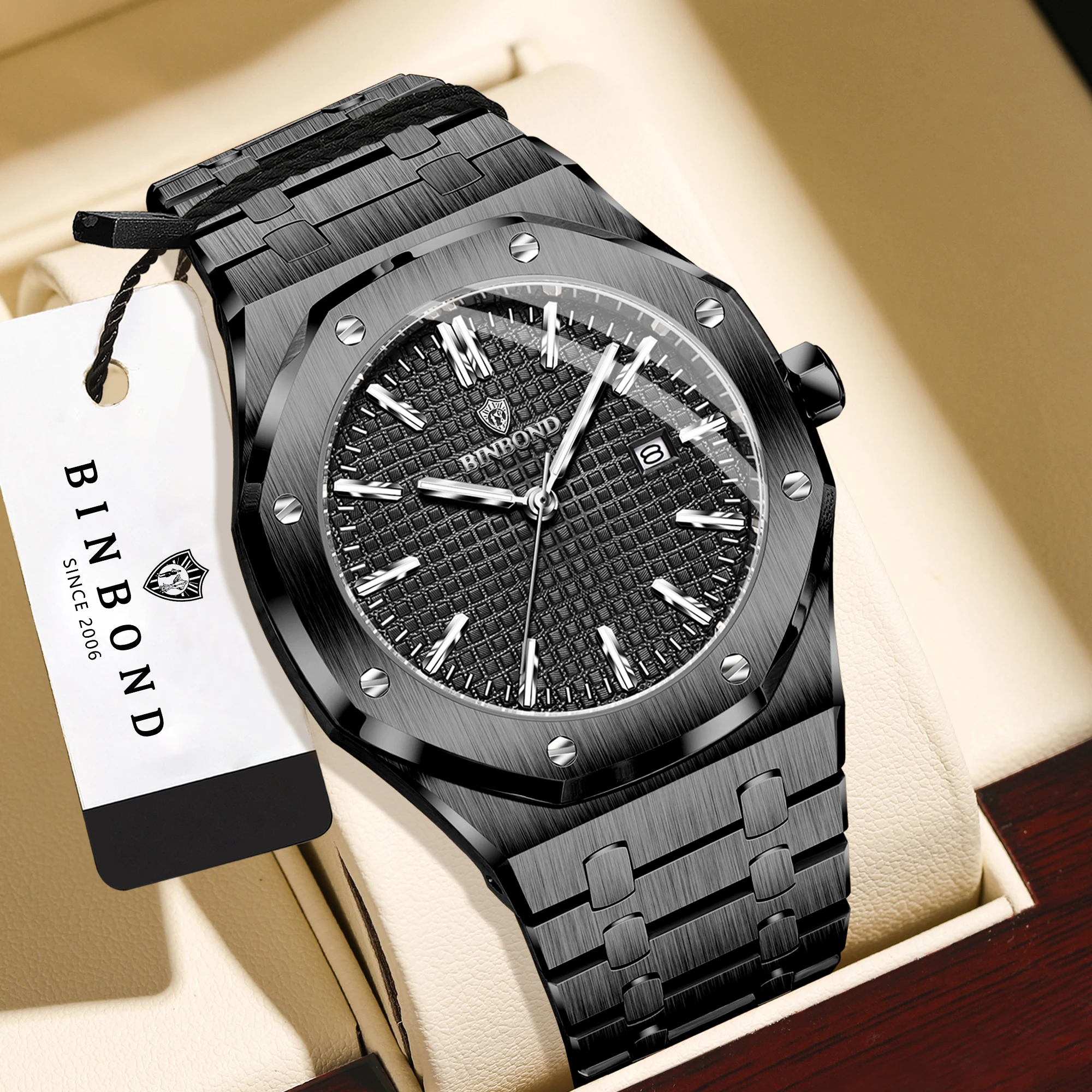 Men'S Accessories Luxury Brands - 빈본드 오리지널 브랜드 스테인리스 스틸 스트랩