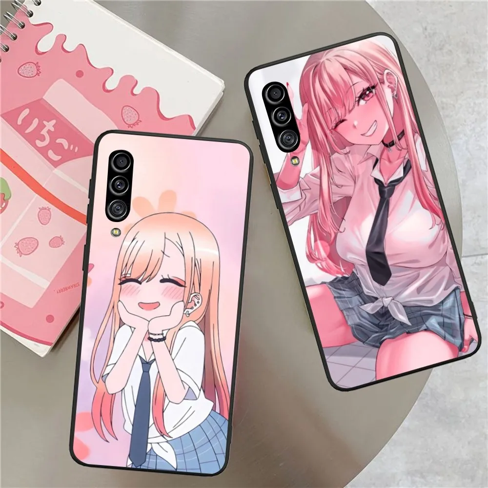 Anime Marin Kitagawa Mobile Phone Case for Samsung Galaxy S24 S23 S22 S21 S10 S9 S8 Plus Ultra Black Soft Phone Cover Funda