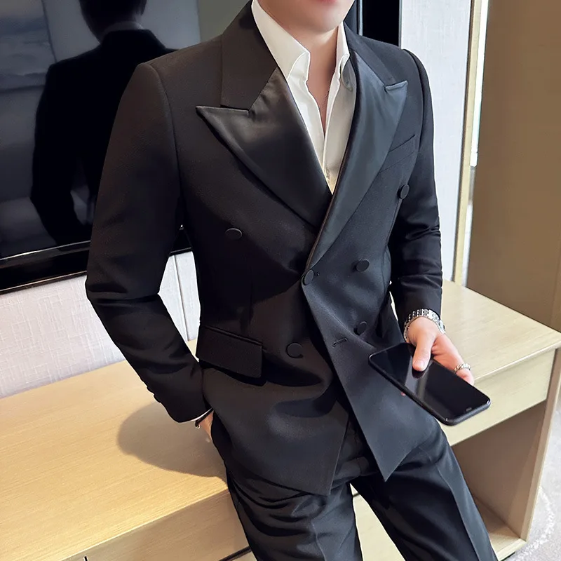 

6978 Men's wedding double-breasted suit