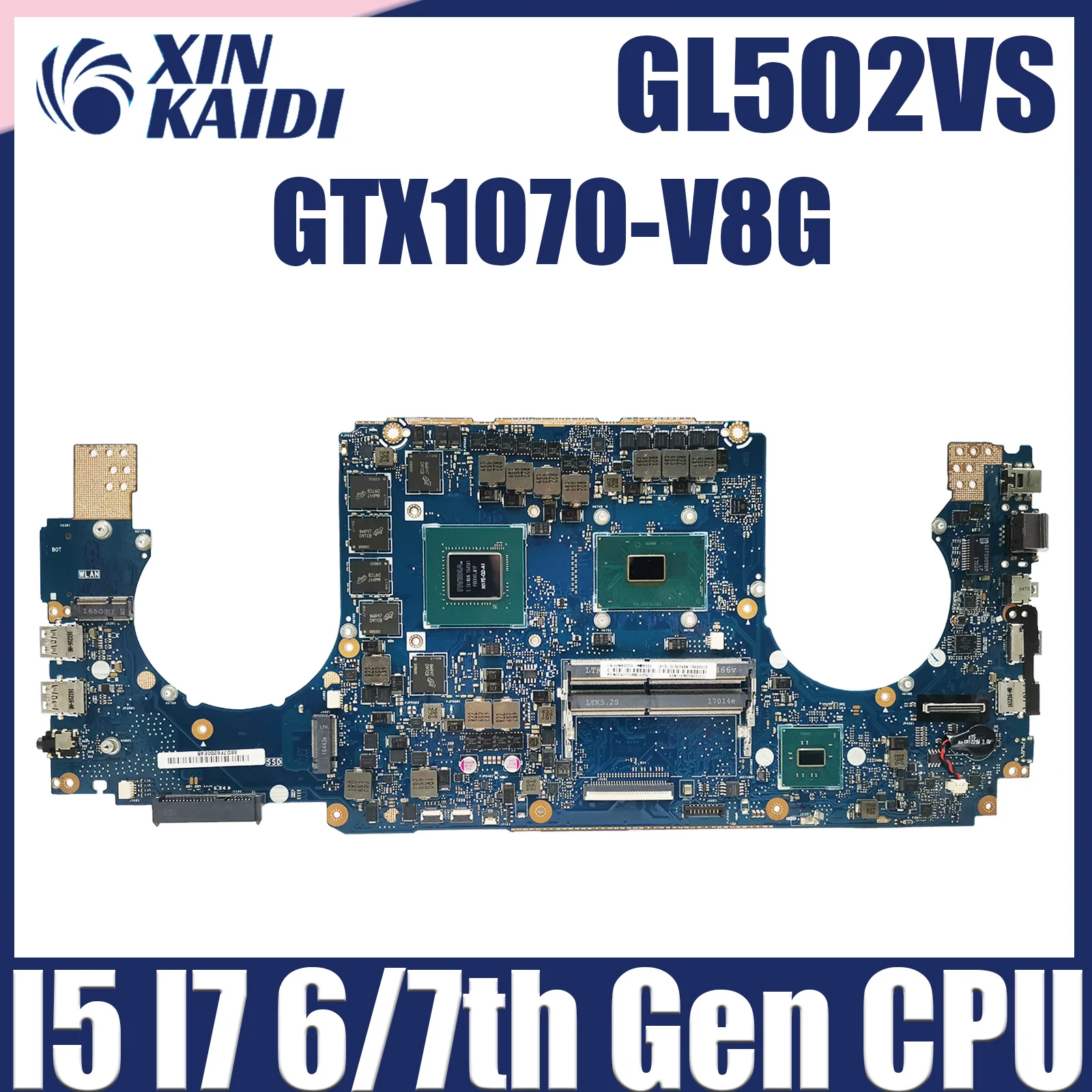 

GL502VS Notebook Mainboard For Asus GL502V GL502VSK FX60V S5V Laptop Motherboard I5 I7 6th 7th Gen CPU GTX1070-V8G