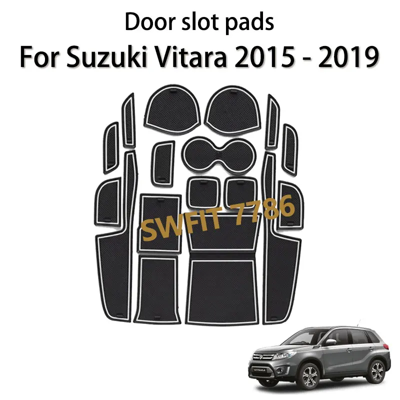 

Rubber Mat For Suzuki Vitara LY 2015 2016 2017 2018 2019 Escudo Accessories Door Mats Anti-Slip Cup Pad Gate Slot Pad Interior