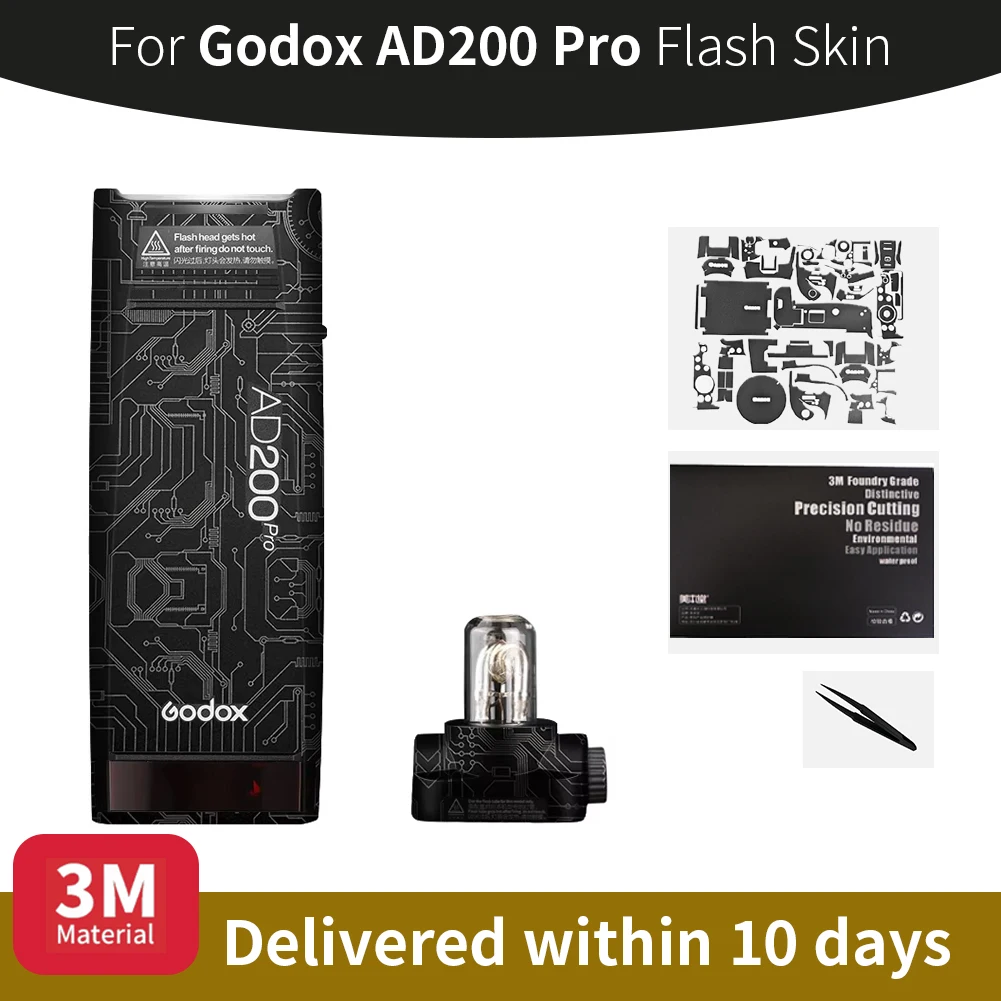 For Godox AD200 Pro Skin Godox AD200 Pro Camera Flashes Skin Anti-scratch Godox Flash Sticker protective film