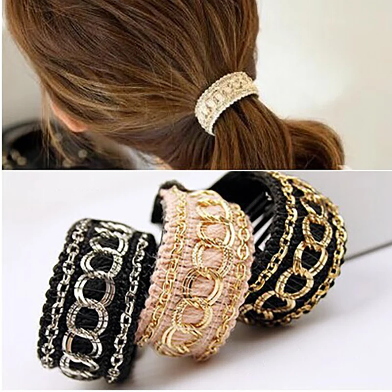 Coletero redondo para mujer, clip de sujeción para el pelo, pasadores de pelo, hebilla, peine, accesorios de peinado