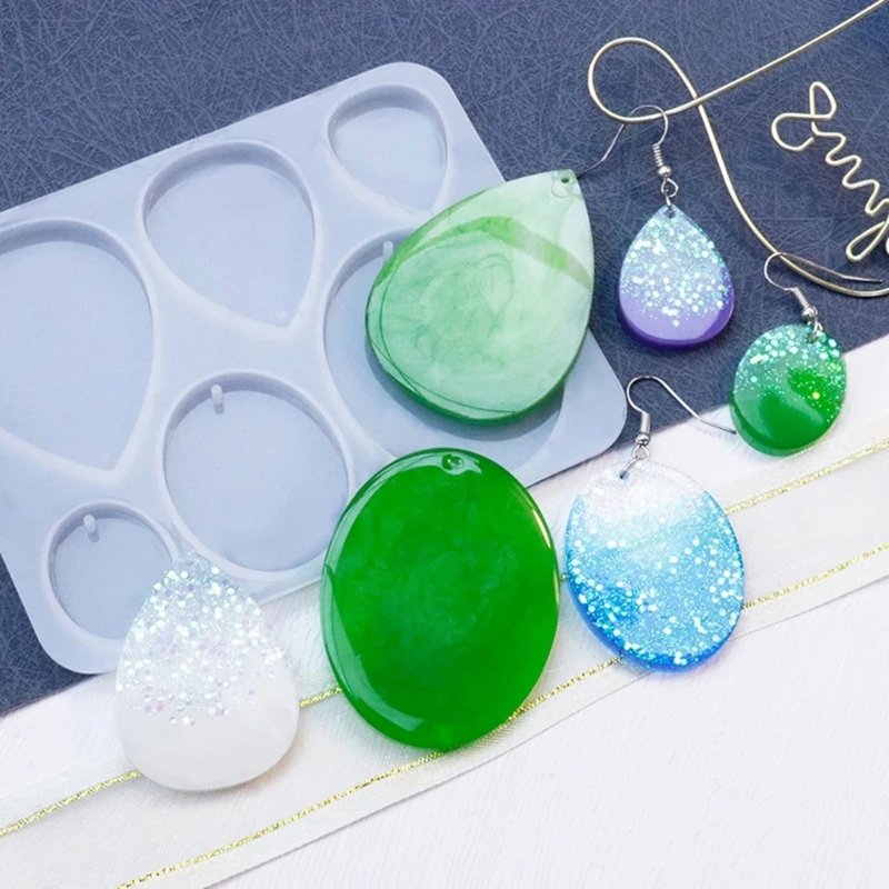 

Multiple Styles Earrings Silicone Mold Resin Keychain Pendant Mold for DIY Craft Drop shipping