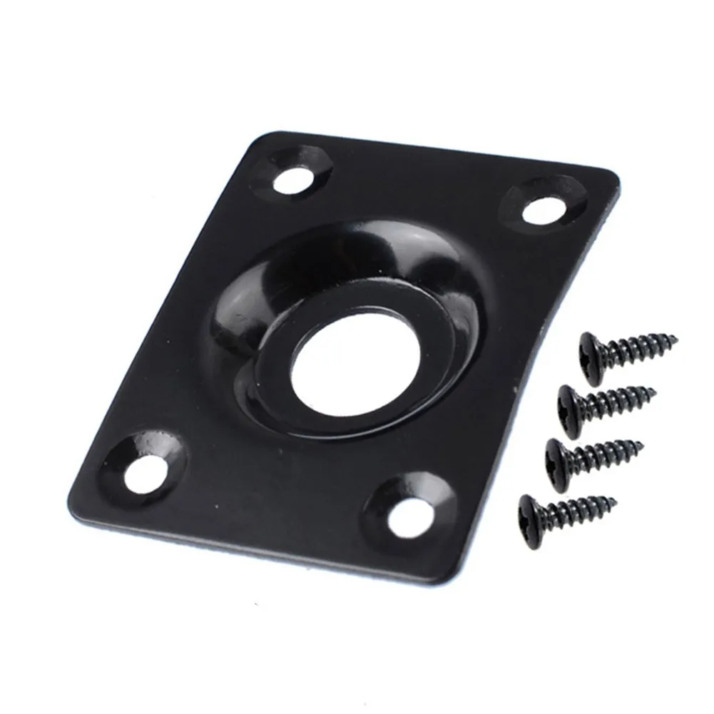1pcs Rectangular Plate For Les Paul-Tele Style Electric Guitar Metal Chrome Black Gold Finish Plate With 4pcs Screws 36.8x28.8mm