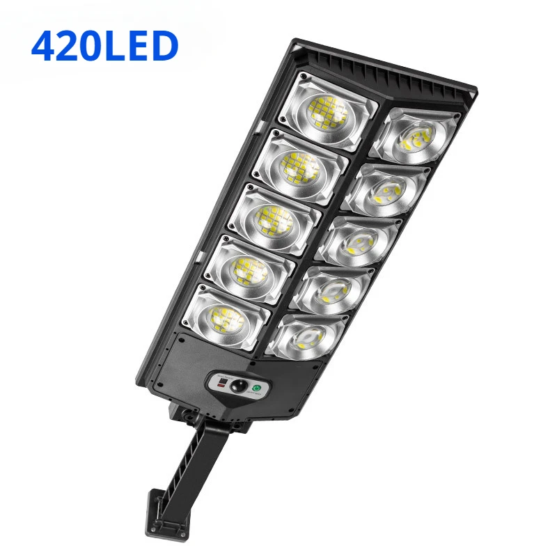 

420LED Outdoor Solar Lamp Super Bright Waterproof 3Modes Ultra Wide Lighting Street Light 10Heads Motion Sensor Yard Wall Lights