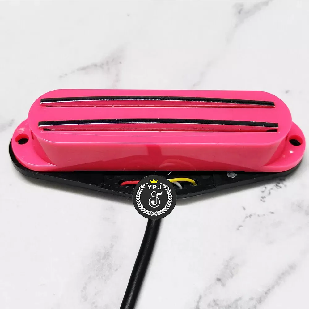 For Electric Guitar Pickups Mini-Humbucker Dual Hot Rail 4-Wire Magnet Ceramic Fit ST SQ Most Guitars Pickup Parts Pink