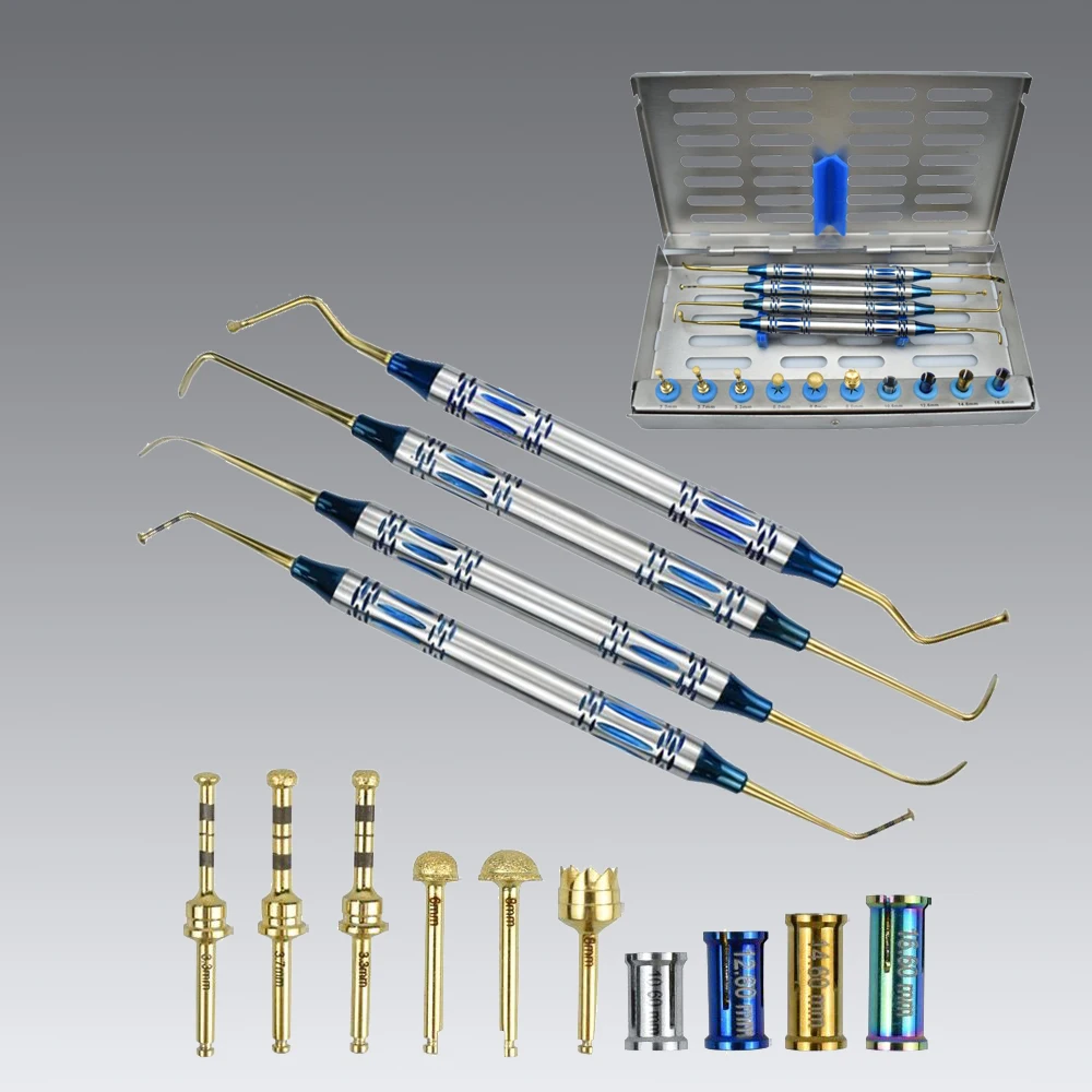 1Set Dental Sinus Lifting Elevation Implant Tool Set Periosteal Separator Implant Drills Stoppers Hand Instruments Surgical Tool