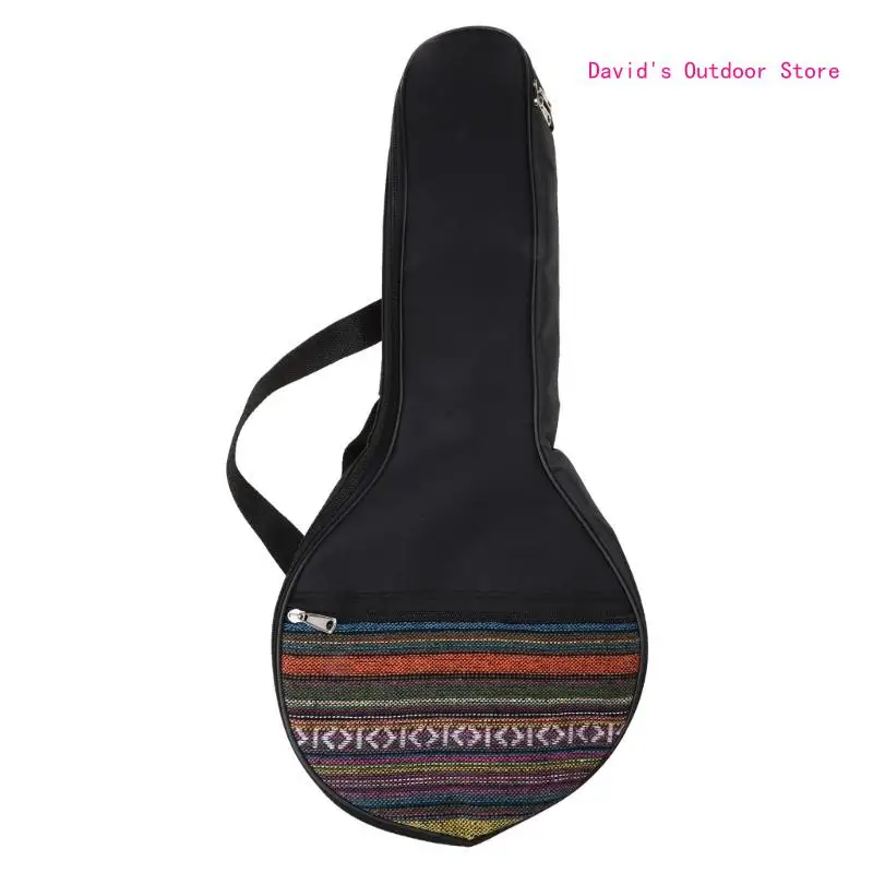 

25in 4-Strings Banjo Bag Ethnic Musical Ukulele Tote for Case Cotton Backp X3UA