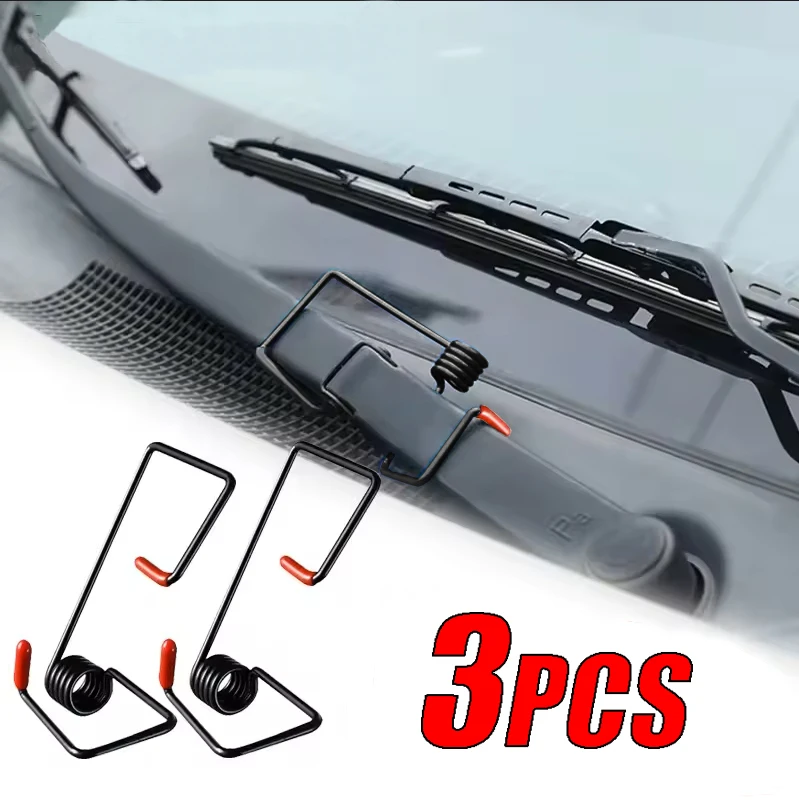 1/2/3Pcs Car Windshield Wiper Booster Spring Universal Wiper Fastener Reduce Noise&Vibration Alloy Wiper Gripper Car Accessories