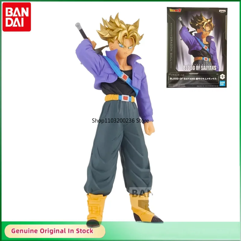 

Bandai Original Dragon Ball BLOOD OF SAIYANS Torankusu/Trunks Anime Action Figure Desktop Ornaments Cartoon Figures Model