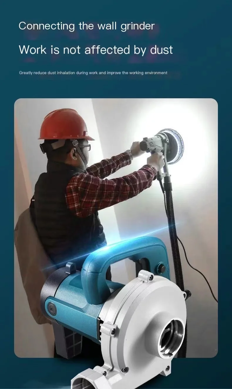 4580W Slotting Machine Vacuum Cleaner High Power Industrial Dust Collector Wall Planer Grinding Machine Bag Blowing Suction